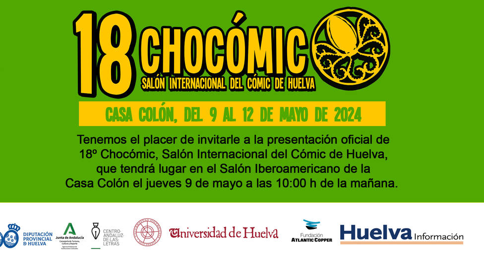 La 18ª edición del Salón Internacional del Cómic de Huelva se celebra del 9 al 12 de mayo