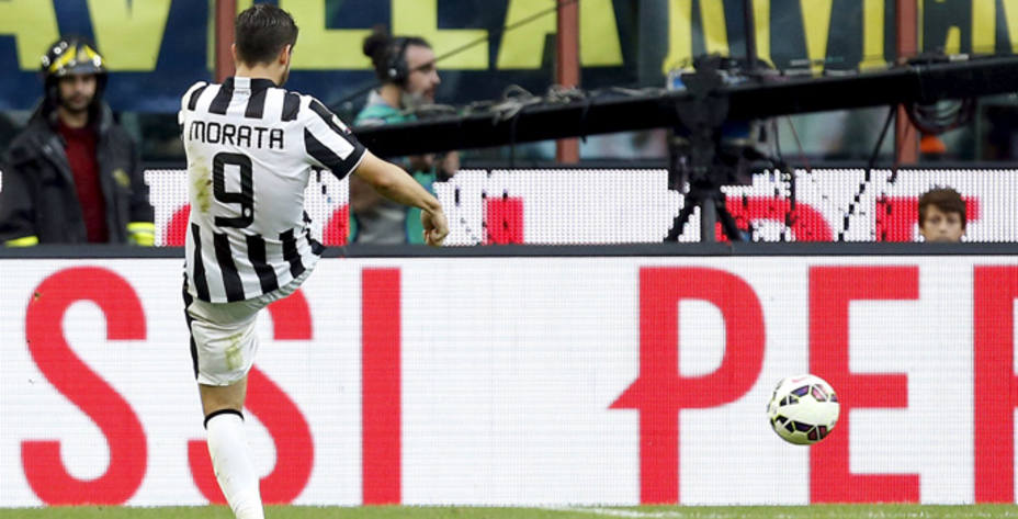Morata, delantero de la Juventus, en El Partido de las 12. REUTERS