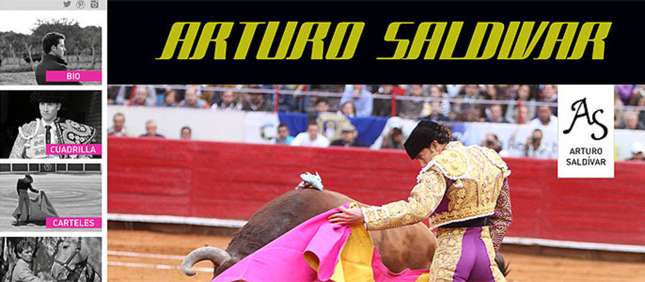Captura de la nueva página web de Arturo Saldívar