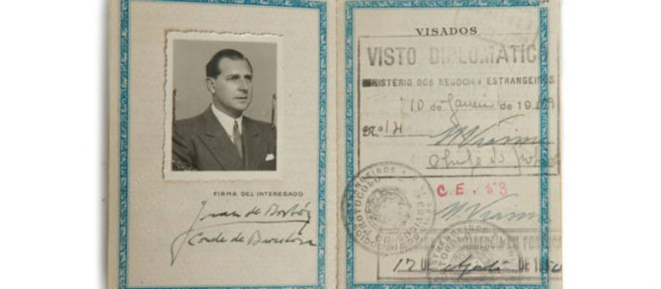 El pasaporte de don Juan de Borbón. FOTO: Lamas Bolaño