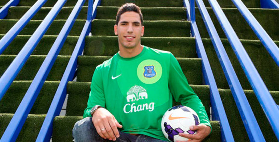 Joel Robles, con la camiseta del Everton (www.evertonfc.com)