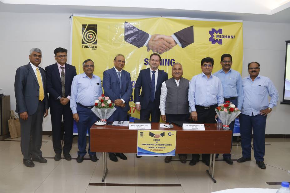 Tubacex firma un acuerdo con la compañía Midhani para afrontar el plan de crecimiento energético de India