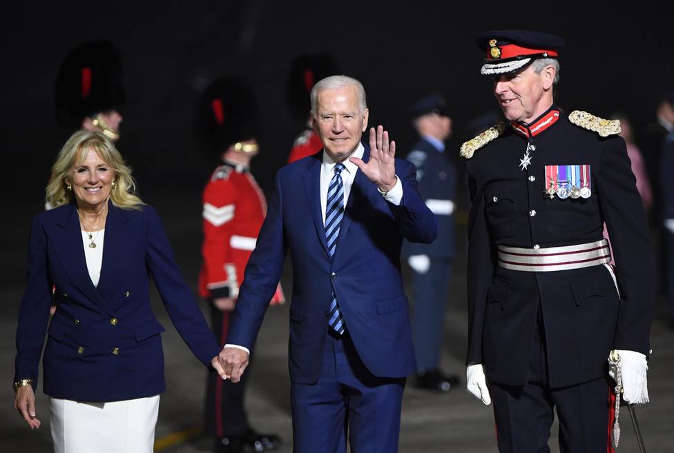 US President Biden arrives to Britain to attend the G7 summit