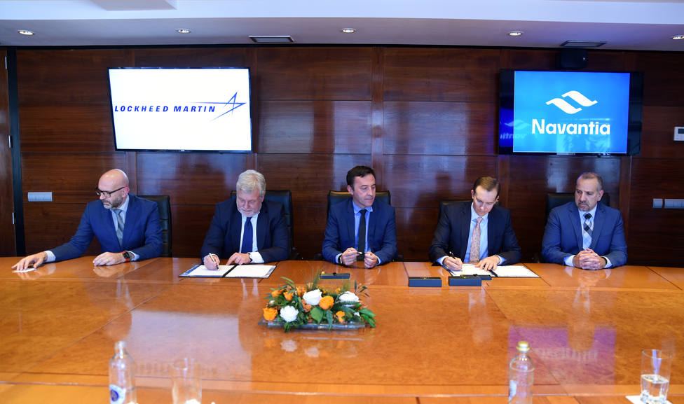 Firma del acuerdo entre Navantia y Lockheed Martin. FOTO: Navantia