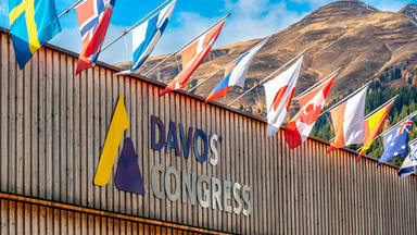 Building of the Davos Congress Centre place of the World Economic Forum WEF
