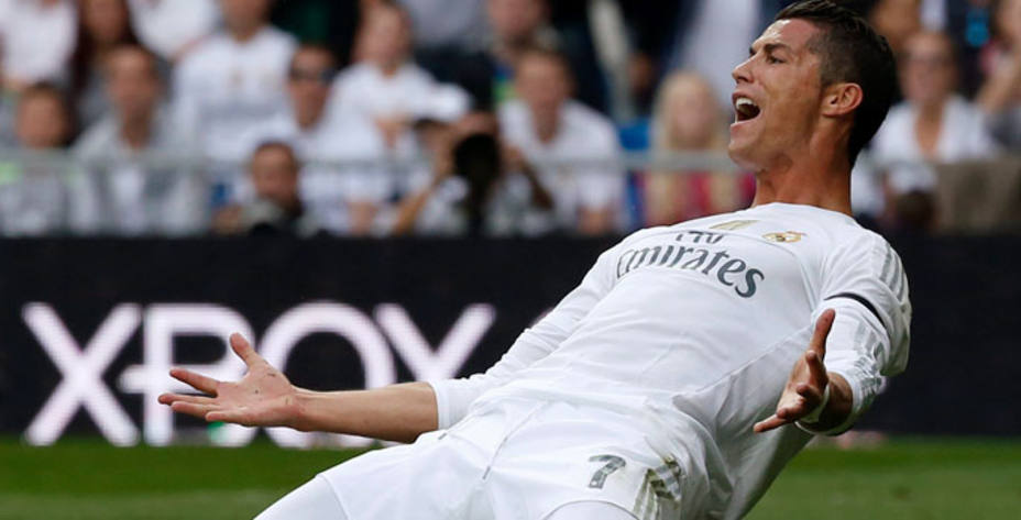 Cristiano celebra uno de sus goles en Liga esta temporada. Reuters.
