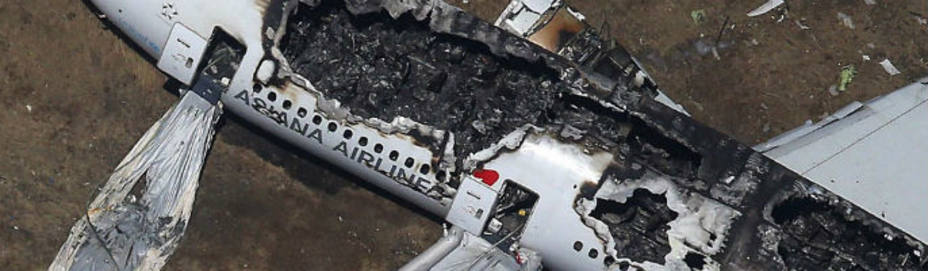 Imagen del avión siniestrado. REUTERS