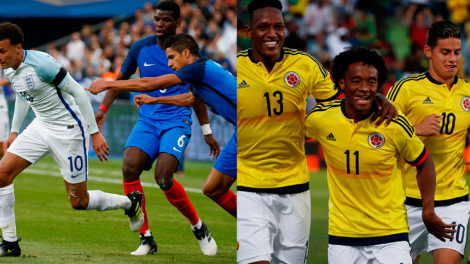 Victorias de Francia y Colombia ante Inglaterra y Colombia respectivamente. REUTERS