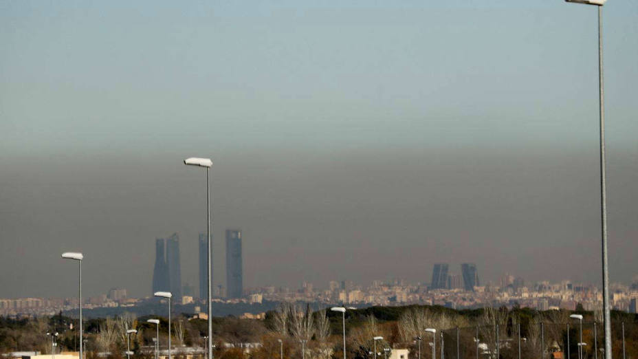 La boina de contaminación en Madrid. EFE