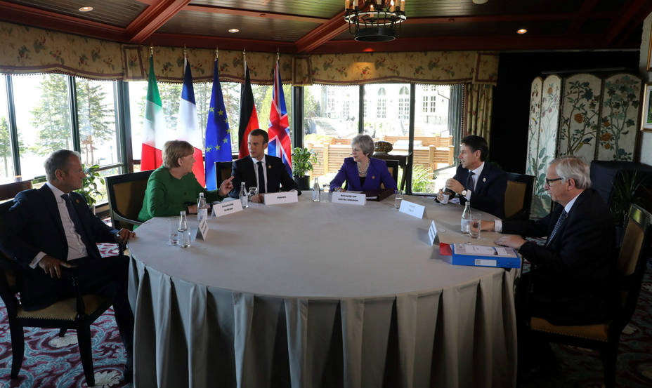 Los miembros del G-7 reunidos en La Malbaie, Canadá. EFE