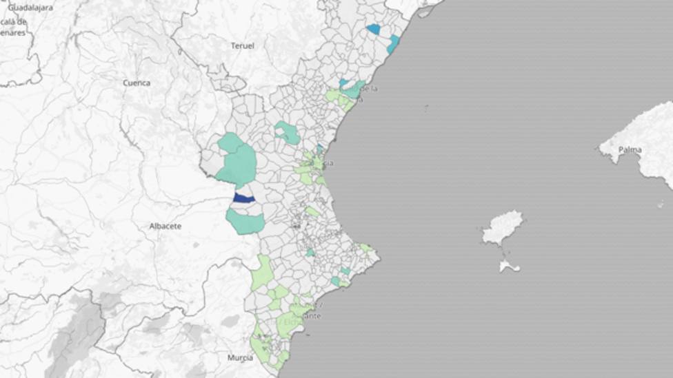 Mapa de los nuevos brotes en la Comunidad Valenciana | ABC