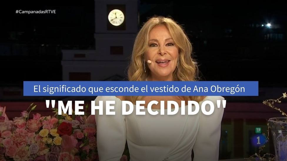 Ana Obregón desvela en TVE el significado del vestido blanco que ha lucido durante las Campanadas