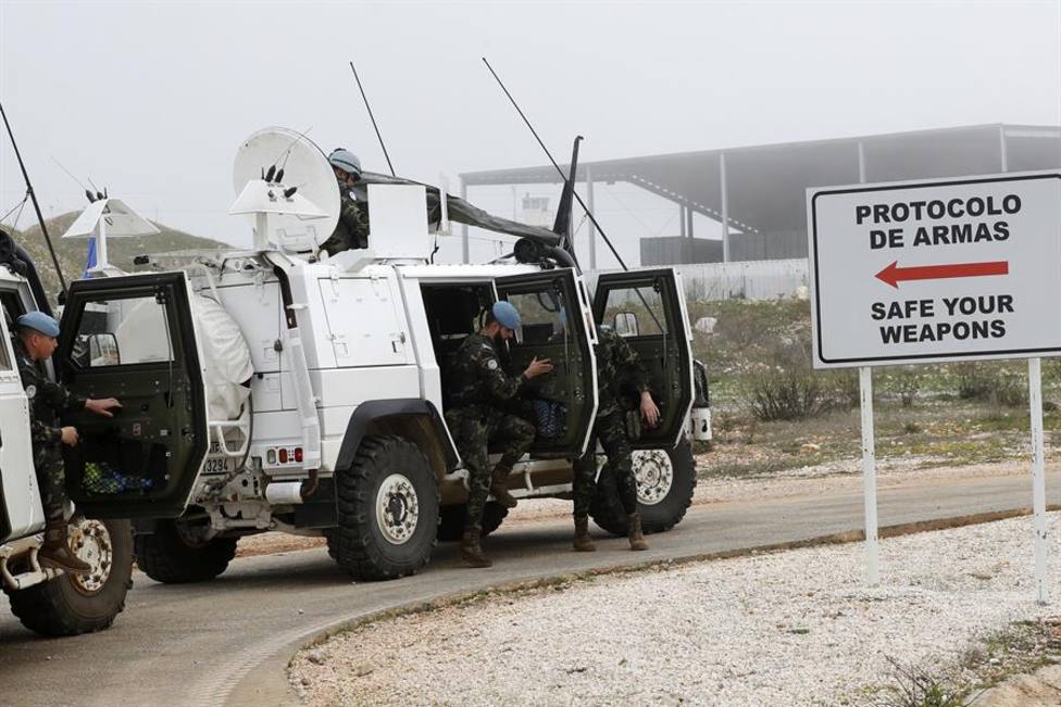 Una patrulla española regresa a la base Miguel de Cervantes en Marjayoun