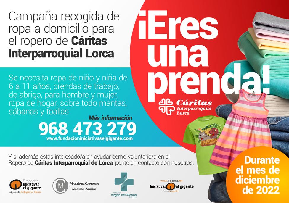 Fundación Iniciativas El Gigante recoge ropa infantil y de abrigo para Cáritas