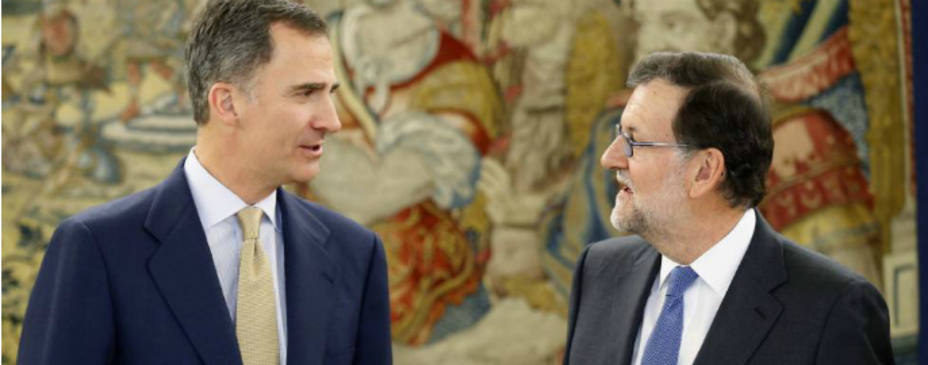 El Rey Felipe VI recibe al presidente del Gobierno en funciones y líder del PP, Mariano Rajoy. EFE