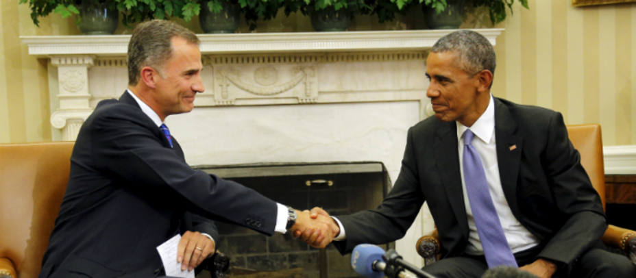 Felipe VI y Barack Obama en la Casa Blanca. Reuters