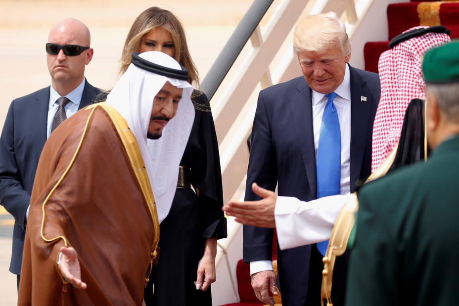 Donald Trump llega a Arabia Saudí