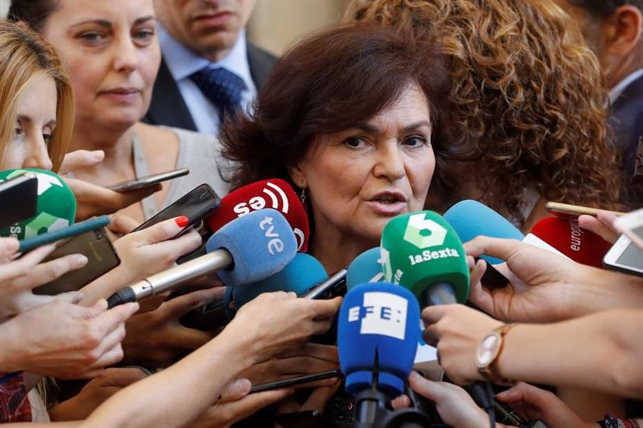 Carmen Calvo confía en que Juana Rivas no entre en prisión hasta que la sentencia sea firme