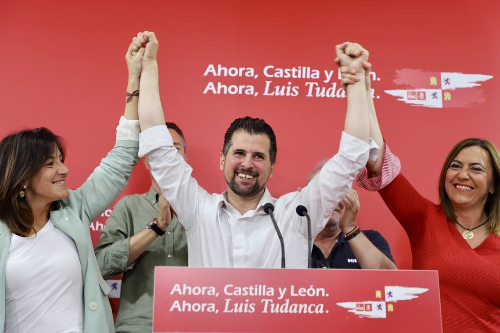 Luis Tudanca tras conocer su victoria en las autonómicas