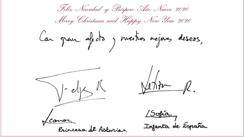Mensajes de felicitación de Navidad de los Reyes de España y de sus hijas