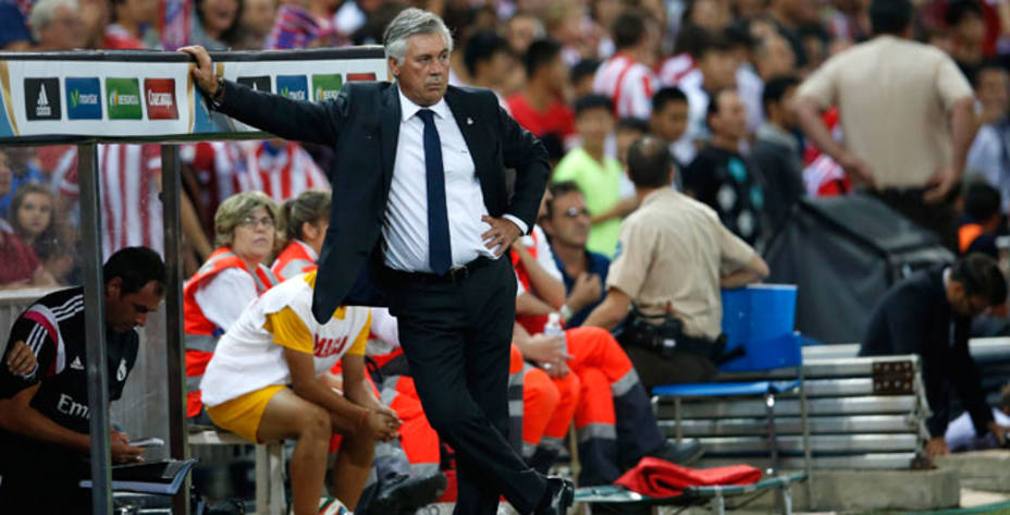 Ancelotti, durante un partido del Real Madrid. Reuters.