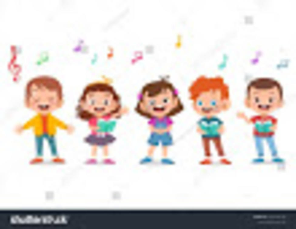 Foto de niños cantando