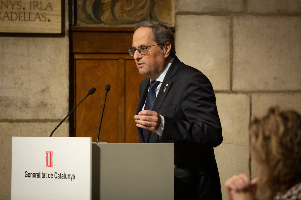 Torra cree que habría elecciones en Cataluña si le inhabilitan tras una sentencia firme