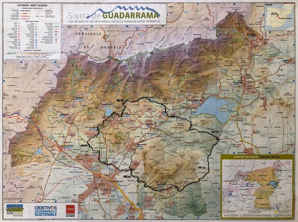 Mapa con la ruta que hará el rebaño de la Trashumancia por la Sierra