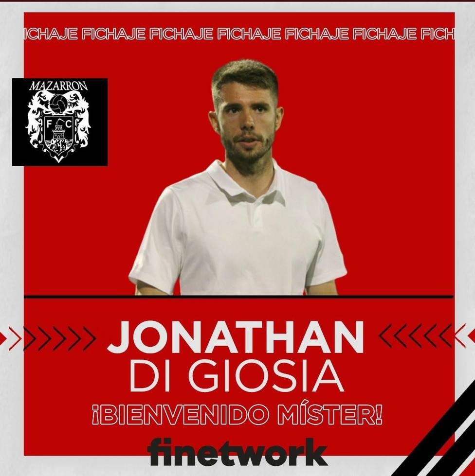 Jonathan Di Giosa será el entrenador del Mazarrón FC