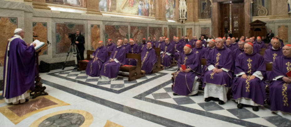 Misa ante los cardenales. Reuters