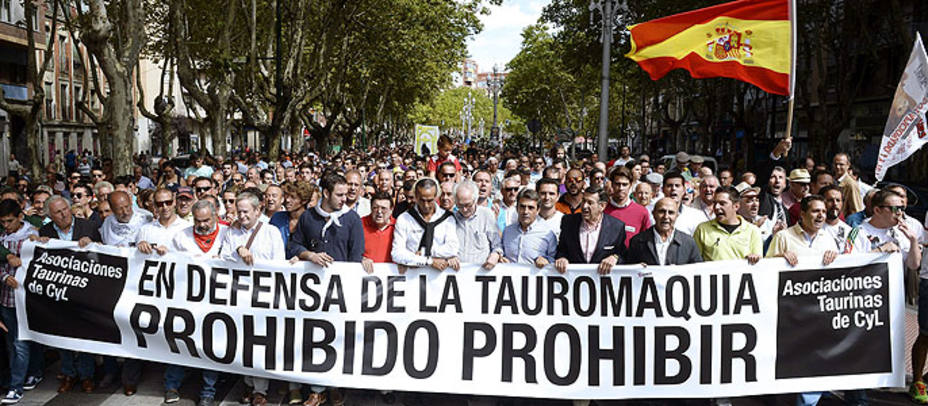 Las calles de Valladolid han vivido una jornada de reivindicación del derecho a disfrutar de la Fiesta. EFE