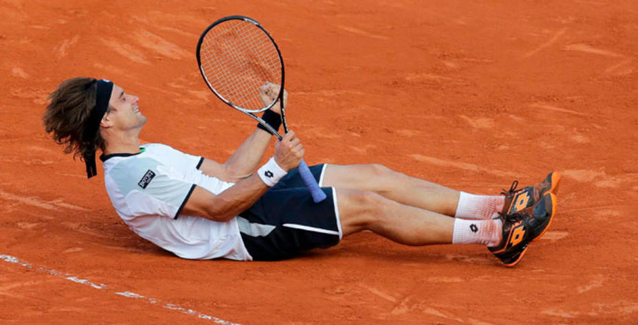 David Ferrer celebra su pase a la final de Roland Garros (Reuters)