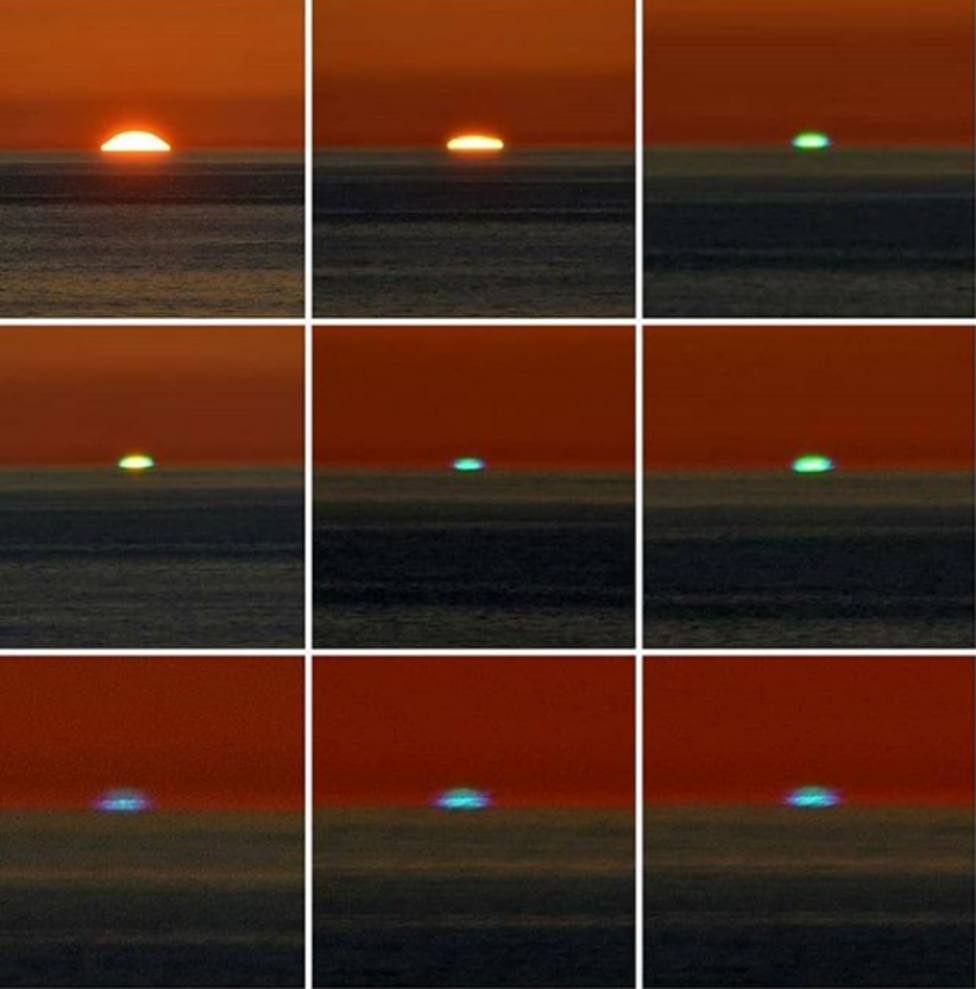 El espectacular rayo verde captado desde Vizcaya