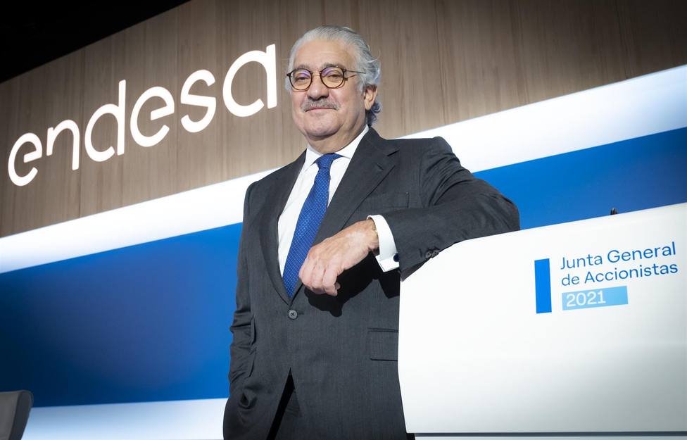 El consejero delegado de Endesa, José Bogas, en la junta general de accionistas de 2021. FOTO: ENDESA