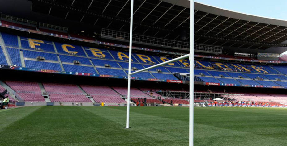 El Camp Nou ya está preparado para la final del Top-14 francés. Foto: FCB.