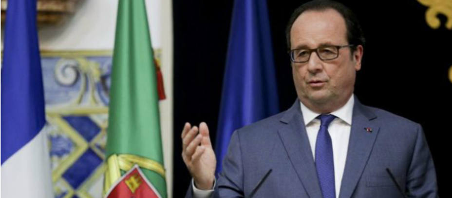 El presidente francés, François Hollande, este martes de visita en Lisboa, Portugal. EFE