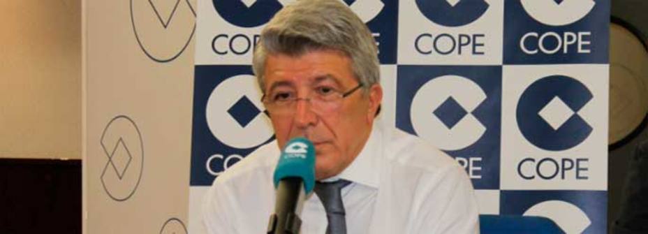 Enrique Cerezo, presidente del Atlético de Madrid, en Cope