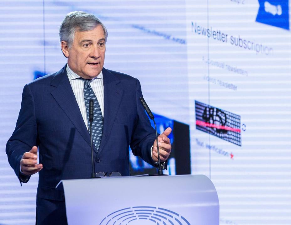 El presidente del PE Antonio Tajani a un año de las elecciones a la Eurocámara