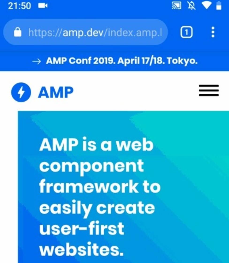 Las páginas web móviles AMP mostrarán la url original en la barra de dirección de Chrome