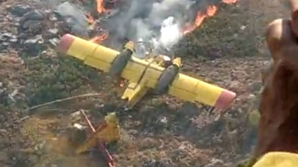 Imagen del avión portugués siniestrado en Orense