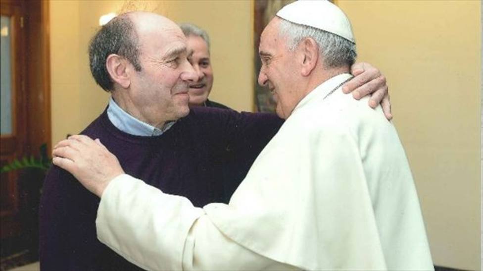 Unzueta con el Papa Francisco