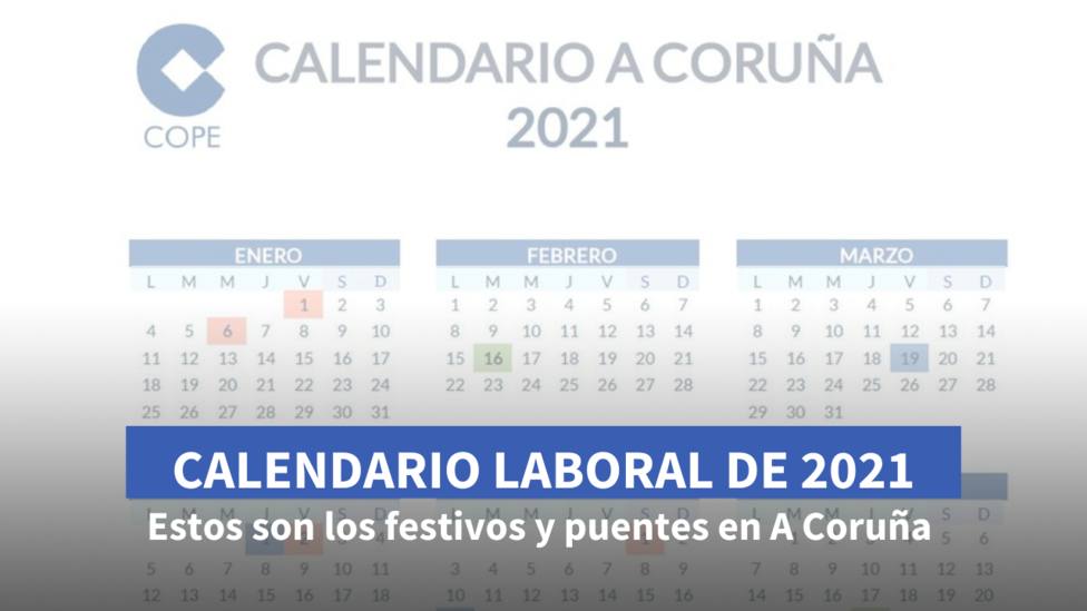 Calendario Laboral A Coruña tarjeta
