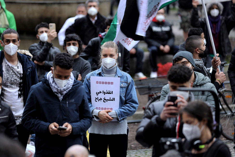 Cientos de personas protestan en Berlín por la ofensiva israelí en Gaza