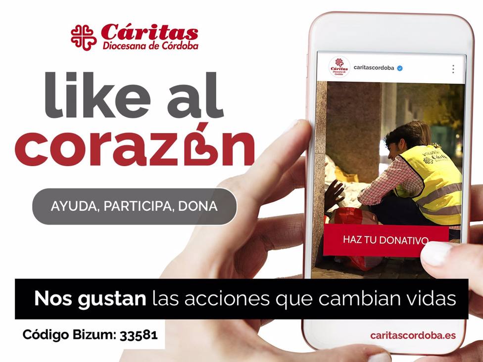 Cáritas Córdoba hace un llamamiento a la sociedad cordobesa con la campaña like al Corazón