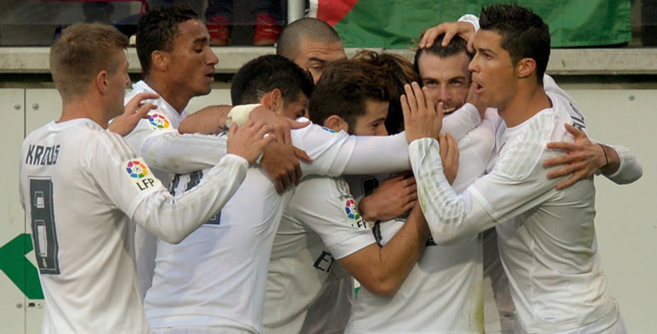 El Real Madrid celebra el gol de Bale (Reuters)