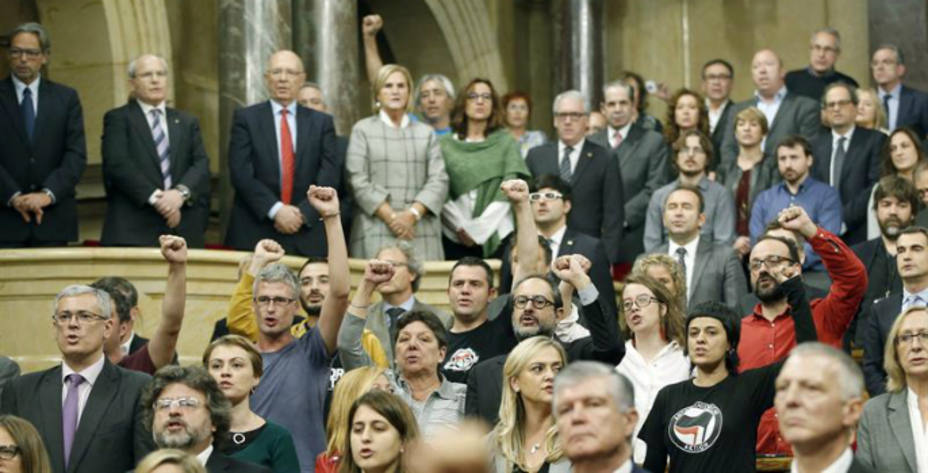 El Parlamento de Cataluña el pasado lunes. EFE