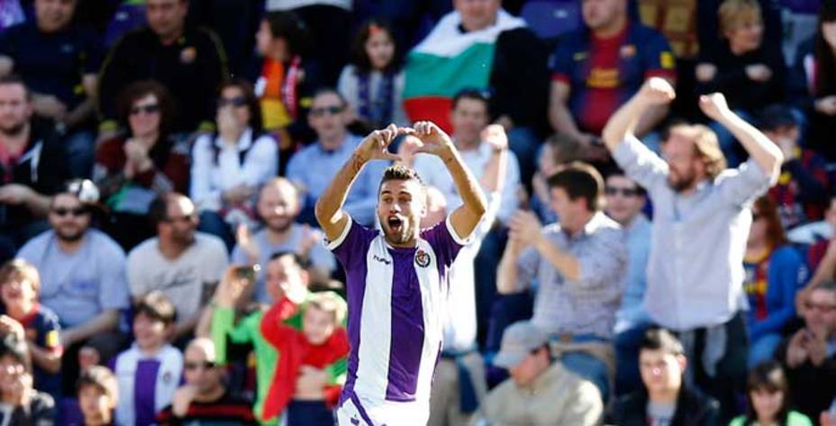 Rossi celebra el gol del Valladolid. (Reuters)