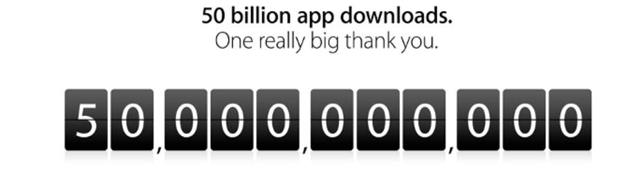App Store ha alcanzado los 50.000 millones de descargas