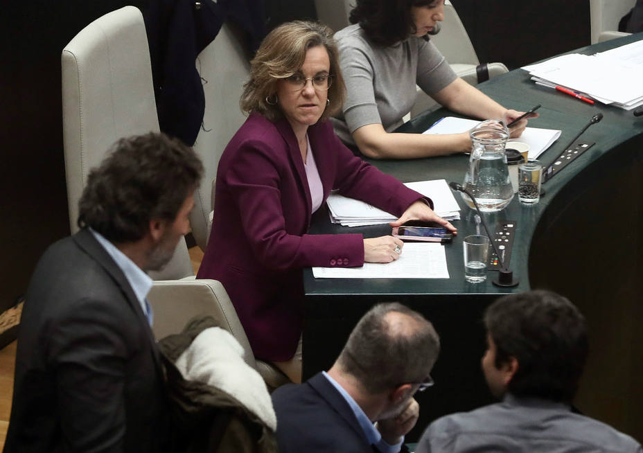 Purificación Causapié en el pleno del Ayuntamiento de Madrid. EFE