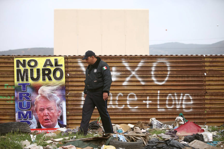 Frontera de México con EEUU donde se construirá el muro de Trump